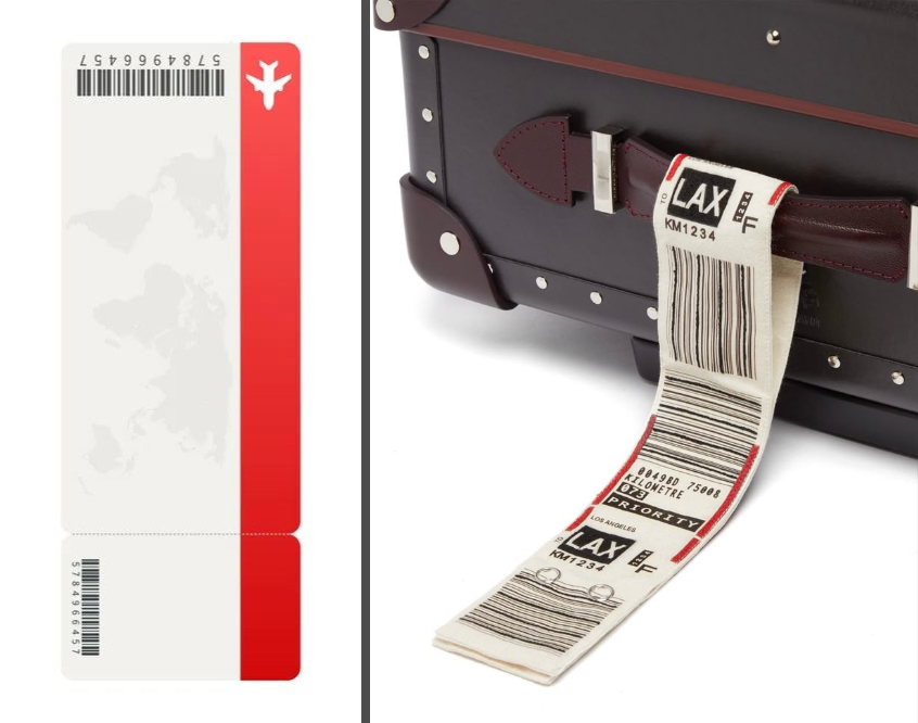 baggage tag - boarding pass